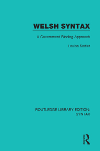 Titelbild: Welsh Syntax 1st edition 9781138698543