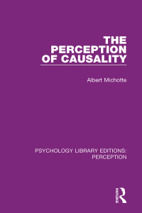 Omslagafbeelding: The Perception of Causality 1st edition 9781138698390