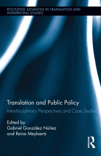 Imagen de portada: Translation and Public Policy 1st edition 9781138697447