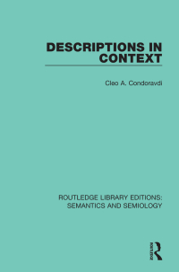 Imagen de portada: Descriptions in Context 1st edition 9781138697416