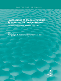 Cover image: Proceedings of the International Symposium on Design Review (Routledge Revivals) 1st edition 9781138693197