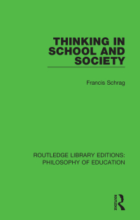 Imagen de portada: Thinking in School and Society 1st edition 9781138693050