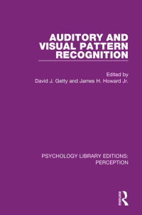 صورة الغلاف: Auditory and Visual Pattern Recognition 1st edition 9781138692121