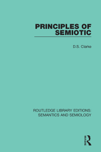 صورة الغلاف: Principles of Semiotic 1st edition 9781138691834