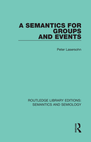 Imagen de portada: A Semantics for Groups and Events 1st edition 9781138690905