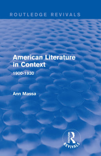 Cover image: American Literature in Context 1st edition 9781138691254