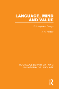Cover image: Language, Mind and Value 1st edition 9781138690998