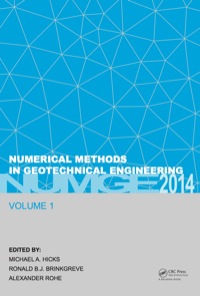 Cover image: Numerical Methods in Geotechnical Engineering 1st edition 9781138001466