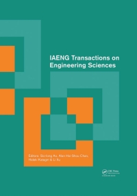 Cover image: IAENG Transactions on Engineering Sciences 1st edition 9781138001367