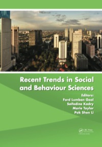 Cover image: Recent Trends in Social and Behaviour Sciences 1st edition 9781138001213