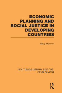 Cover image: Economic Planning and Social Justice in Developing Countries 1st edition 9780415596114