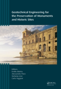 Titelbild: Geotechnical Engineering for the Preservation of Monuments and Historic Sites 1st edition 9781138000551