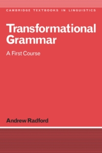 Cover image: Transformational Grammar 9780521347501