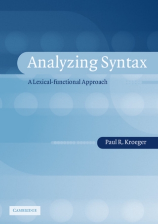 Cover image: Analyzing Syntax 9780521016544