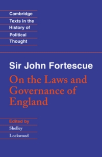 Omslagafbeelding: Sir John Fortescue: On the Laws and Governance of England 9780521434454