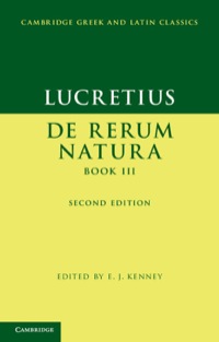 Immagine di copertina: Lucretius: De Rerum NaturaBook III 2nd edition 9781107002111