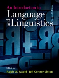 Imagen de portada: An Introduction to Language and Linguistics 2nd edition 9781107070646