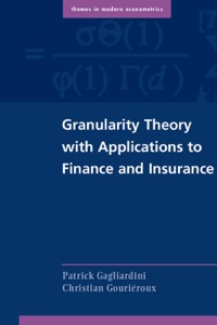 Cover image: Granularity Theory with Applications to Finance and Insurance 9781107070837