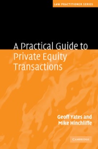صورة الغلاف: A Practical Guide to Private Equity Transactions 1st edition 9780521193115