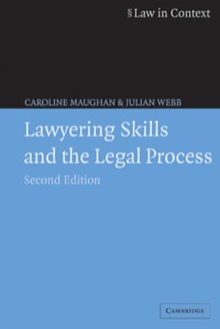 Imagen de portada: Lawyering Skills and the Legal Process 2nd edition 9780521619509