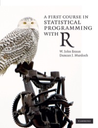 Omslagafbeelding: A First Course in Statistical Programming with R 1st edition 9780521694247