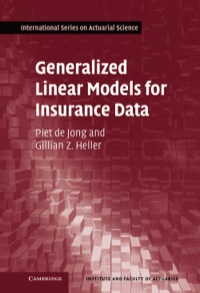 Cover image: Generalized Linear Models for Insurance Data 1st edition 9780521879149