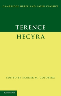 Cover image: Terence: Hecyra 1st edition 9780521896924