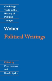 Cover image: Weber: Political Writings 9780521397193