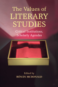 Cover image: The Values of Literary Studies 9781107124165