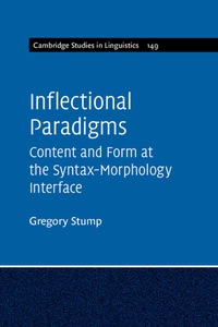 Cover image: Inflectional Paradigms 9781107088832