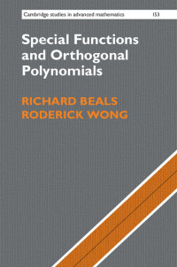 Cover image: Special Functions and Orthogonal Polynomials 9781107106987