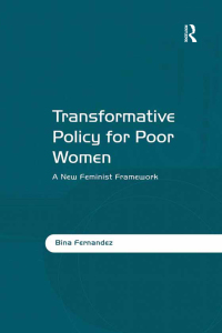 صورة الغلاف: Transformative Policy for Poor Women 1st edition 9781138379664