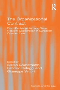 Imagen de portada: The Organizational Contract 1st edition 9781472421241