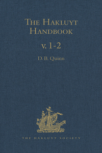 Cover image: The Hakluyt Handbook 1st edition 9780904180008