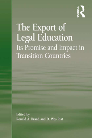 Cover image: The Export of Legal Education 1st edition 9780754678007