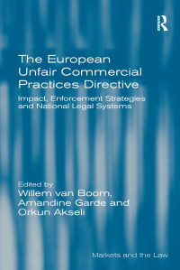 Imagen de portada: The European Unfair Commercial Practices Directive 1st edition 9780367600396