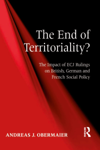 Cover image: The End of Territoriality? 1st edition 9780754678274