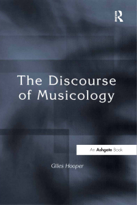 Immagine di copertina: The Discourse of Musicology 1st edition 9780754652113