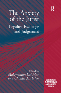 Cover image: The Anxiety of the Jurist 1st edition 9781138279711