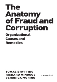 Titelbild: The Anatomy of Fraud and Corruption 1st edition 9780566091537