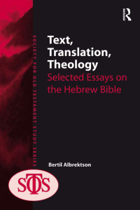 Imagen de portada: Text, Translation, Theology 1st edition 9781032179896