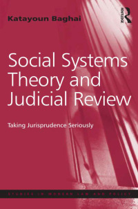 Imagen de portada: Social Systems Theory and Judicial Review 1st edition 9781409454021
