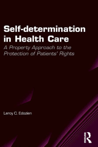 صورة الغلاف: Self-determination in Health Care 1st edition 9780367598846