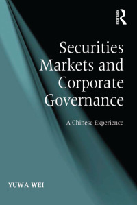 表紙画像: Securities Markets and Corporate Governance 1st edition 9780754671770
