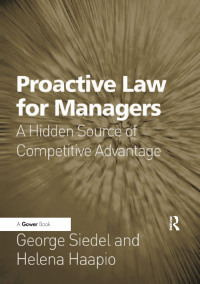 Cover image: Proactive Law for Managers 1st edition 9781409401001