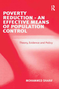 Cover image: Poverty Reduction - An Effective Means of Population Control 1st edition 9780754647287