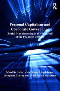 Imagen de portada: Personal Capitalism and Corporate Governance 1st edition 9781138255005