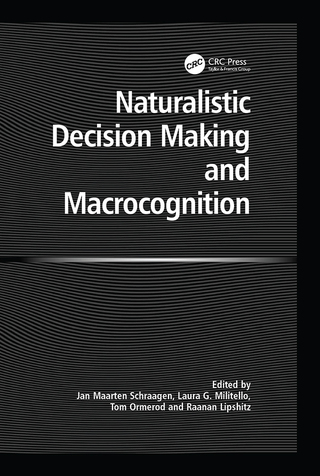 Imagen de portada: Naturalistic Decision Making and Macrocognition 1st edition 9781138072701