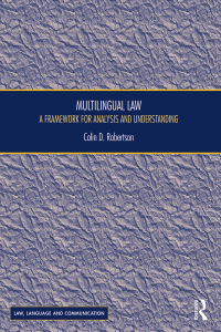 Cover image: Multilingual Law 1st edition 9781138606432