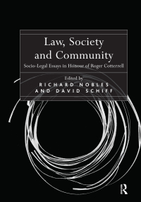 Immagine di copertina: Law, Society and Community 1st edition 9781472409829